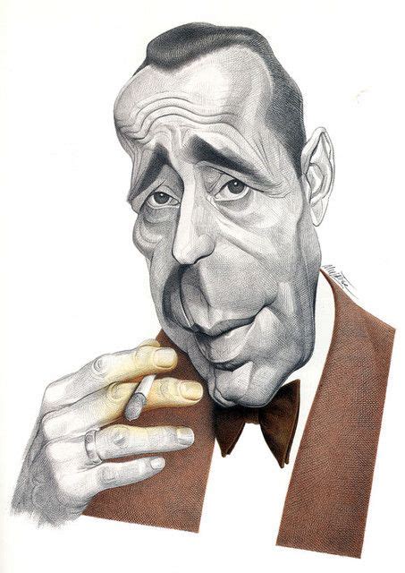Daily Caricature Humphrey Bogart Funny Caricatures Caricature Celebrity Drawings