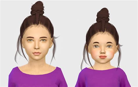 Simiracle Unise Kids And Toddlers Hair Retextured Sims 4 Hairs