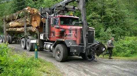 Kenworth C500 Self Loading Logging Truck Part 3 Youtube