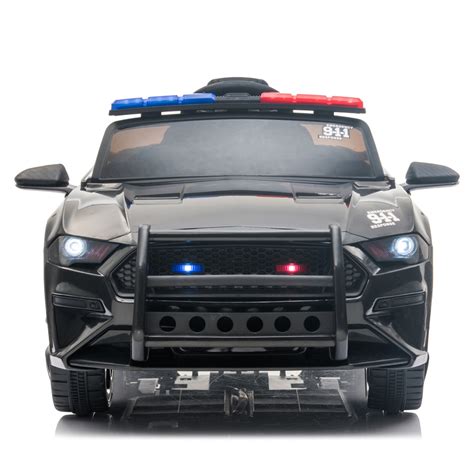 Winado Kids Ride On Police Car 12v Battry Powered Wremote Control Led