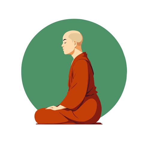 Monge Homem Meditação 25209453 Png
