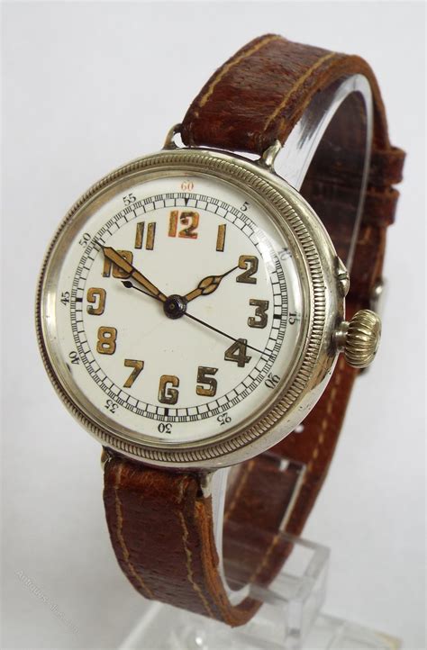 Antiques Atlas Gents 1915 Silver Stauffer Officers Watch