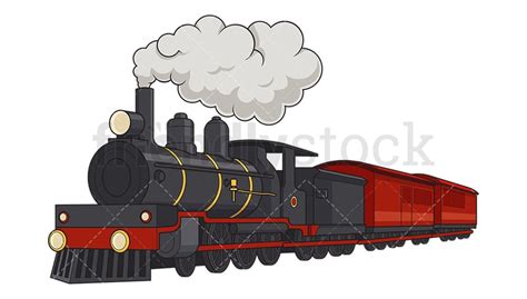 Steam Train Cartoon Vector Clipart Friendlystock