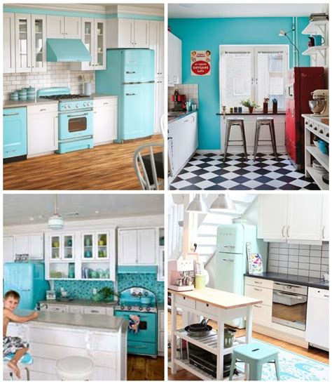 Blue Antique Kitchen Idea Picture Listed In Retro Kitchen Bright