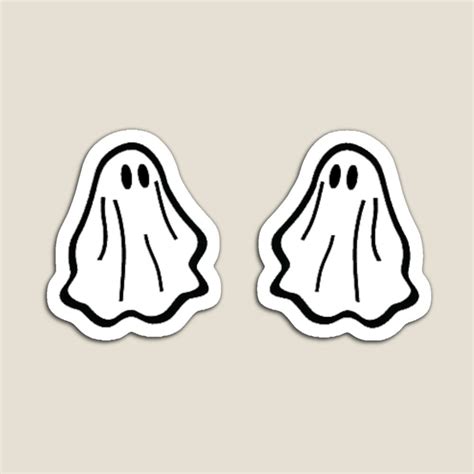 Two Ghosts Inspired Art Work Magnet By Oiak Ghost Tattoo Spooky