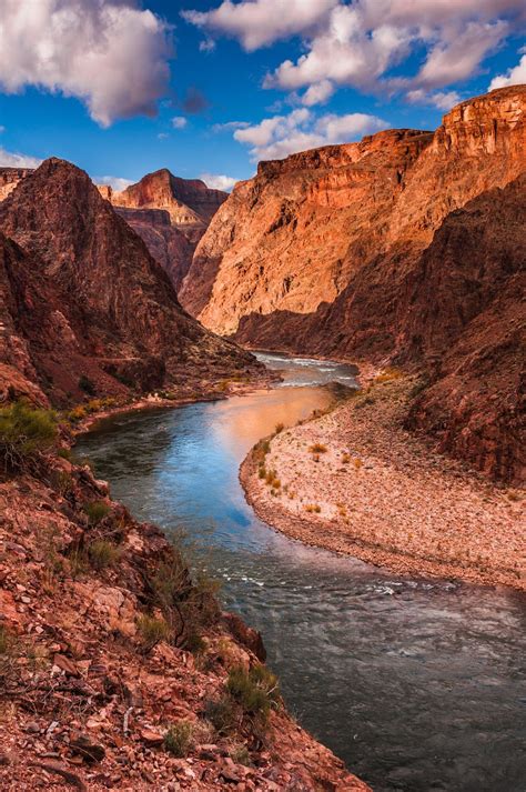 The Colorado River At The Bottom Of The Grand Canyon Nation Park