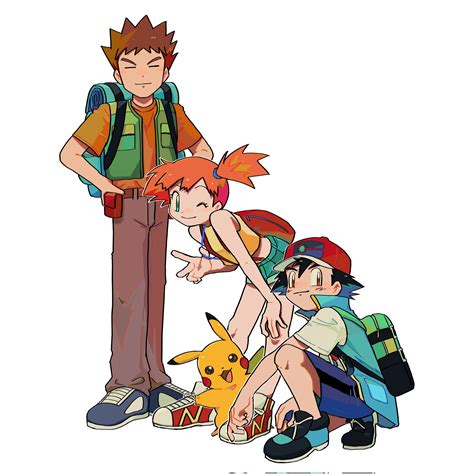 Pikachu Ash Ketchum Misty And Brock Pokemon And 3 More Drawn By