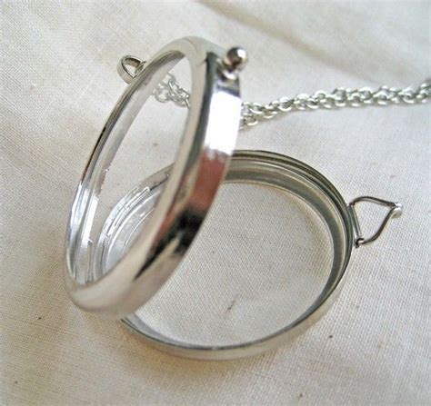 Extra Large Clear Keepsake Locket Or Memory Necklace For Charms