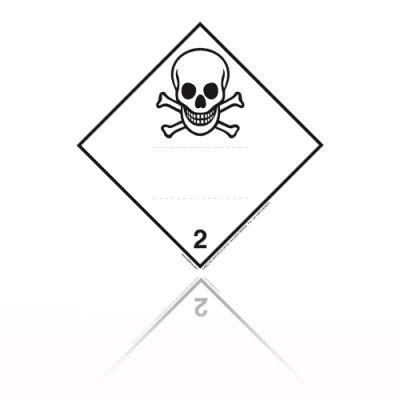 Class Toxic Gas Hazard Warning Placard W Panel Labeline Com