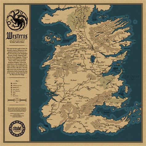 The Southern Kingdoms Of Westeros Rmaps