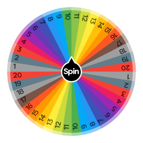 Numbers 1 20 Spin The Wheel App