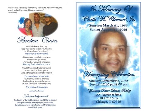 Curtis M Clemons Jr Obituary | AA Rayner and Sons Funeral Homes