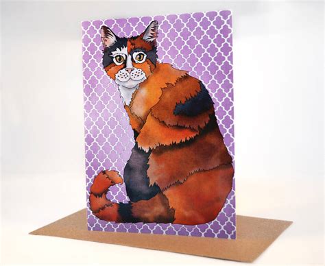 Kitty Cat Greeting Card By Ceridwen Hazelchild Design