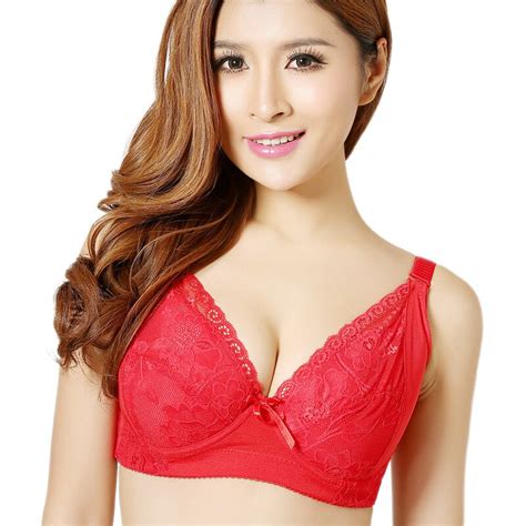 Summer Thin Large Size Lace Bra Big Chest Lingerie Side Gather