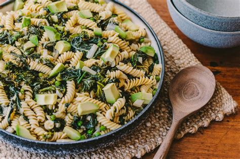 Spiral Pasta With Braised Greens San Remo