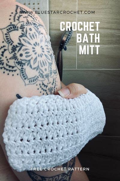 Practical Crochet Bath Mitt Free Pattern Blue Star Crochet