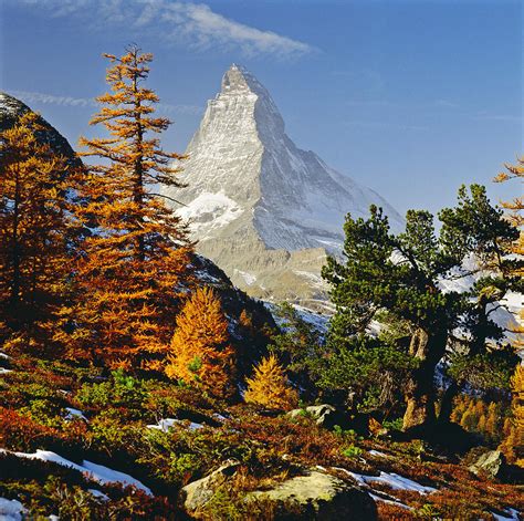 Autumn Landscape With Matterhorn Digital Art By Johanna Huber Pixels