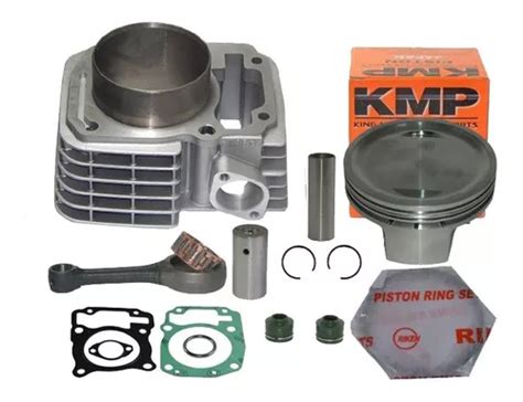 Kit Cilindro 220cc Titan 150 Fan 150 Bros 150 Cg 150 Pistão Kmp Forjado