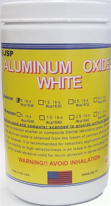 Aluminum Oxide Powder White 50 Micron240 Grit 5 Lbs Ca1636
