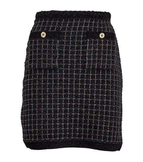 Sandro Black Tweed Mini Skirt Harrods Uk