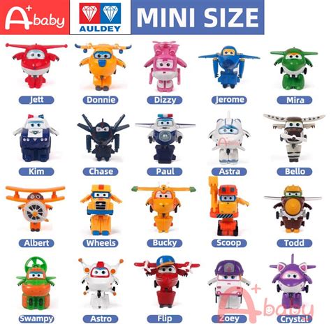 Ababy Kids Mini Super Wings Original Auldey Toys Action Figure Robot