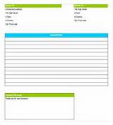 Food Order Template Excel Pictures