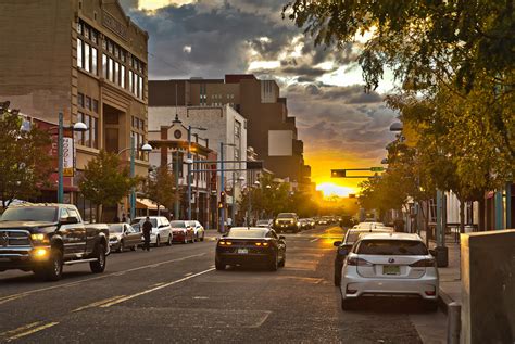 Hdr Sunset In Downtown Albuquerque On Central Avenue Rout Flickr