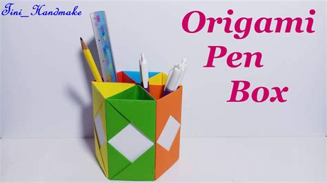 Origami Pen Boxorigami Pen Holderpaper Pencil Holderhow To Make Pen