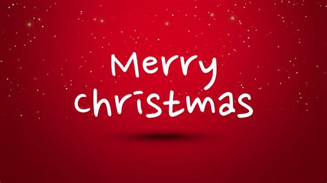 Premium Stock Video Animated Closeup Merry Christmas Text On Red