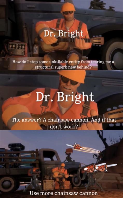 Dr Bright Pitching The Idea Of The Chainsaw Cannon To O5 Staff Circa