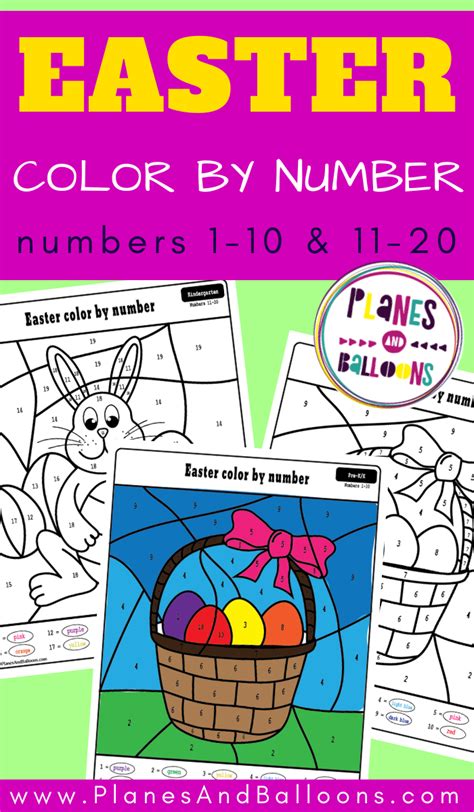 These skills they obtained around toddler age or. Easter color by number 1-10 and 11-20 FREE printable PDF worksheets | Easter colors, Easter ...