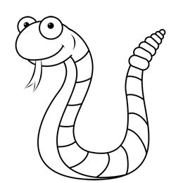 Snake drawings don't have to be stretched out, looking like they are flat on a page. How to Draw a Snake