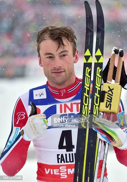 Petter Northug Of Norway Reacts After Winning The Mens 50km Mass