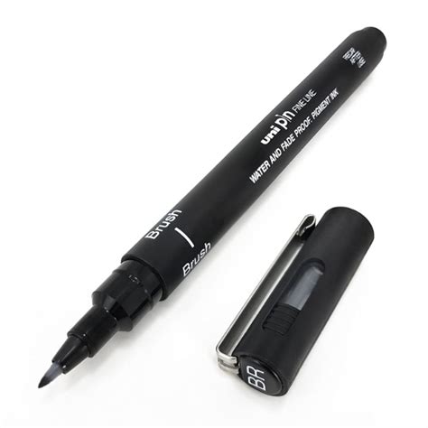 Uni Pin Fine Line Pen Brush Br 200 Black