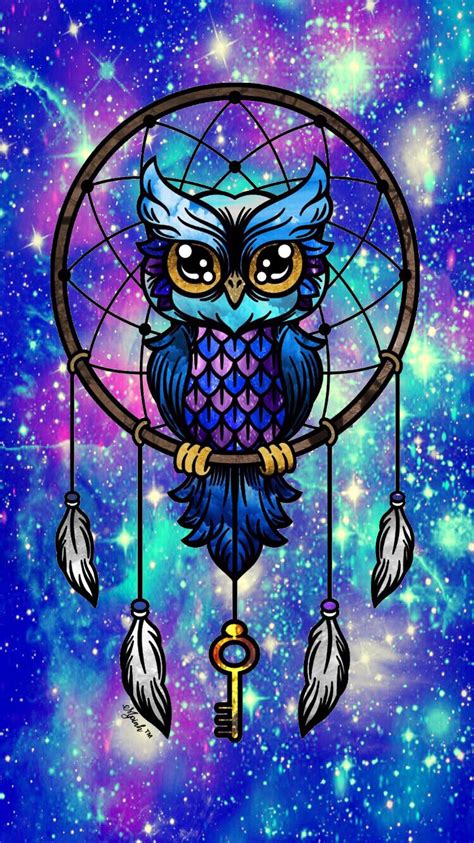 Dream Owl Glitter Galaxy Iphoneandroid Wallpaper I Created For The App