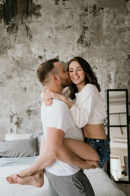Premium Photo Couple In Love In The Bedroom Slender