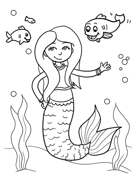 Mermaid Drawing For Kids At Explore Collection Of