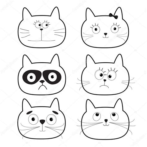 Cute Cat Face Drawing Free Download On Clipartmag