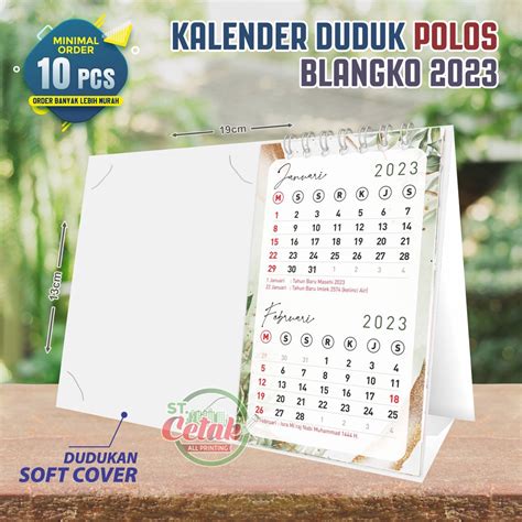Jual Kalender Duduk Polos Kalender Duduk Souvenir Shopee Indonesia