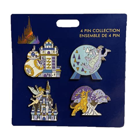 Disney Pin Set 50th Anniversary 4 Parks