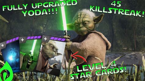 Star Wars Battlefront 2 Fully Upgraded Yoda Gameplay 45 Killstreak