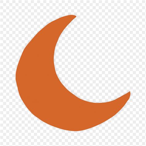 Orange Crescent Moon Png Clipart Premium Png Sticker Rawpixel