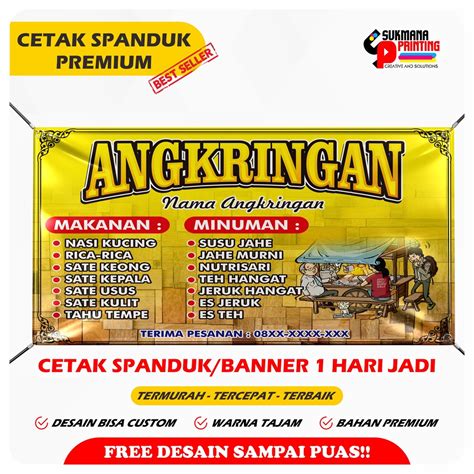 Jual Free Desain Cetak Spanduk Banner Angkringan Custom Premium