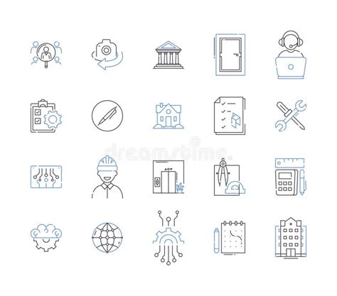 Engineering Essentials Outline Icons Collection Engineering
