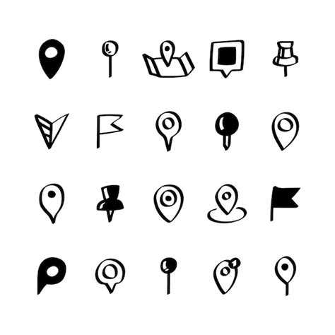 Free Vector Illustration Set Of Map Pin Icons