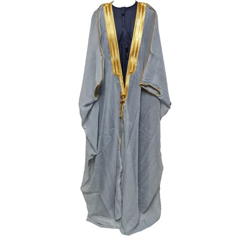 Mens Arabian Bisht Cloak Arab Dress Thobe Robe