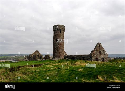 The Ruins Of St German Cathedral Within Peel Castle On St Patricks