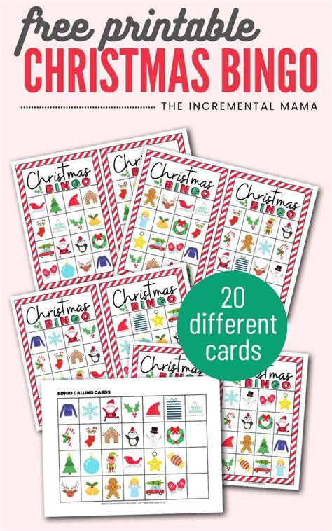 20 Free Printable Christmas Bingo Cards Christmas Bingo Christmas