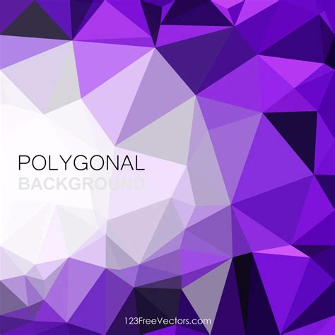 Geometric Polygon Dark Purple Background Clip Art