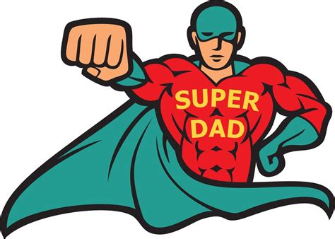 Super Hero Dad Vector Illustration 2219515 Vector Art At Vecteezy
